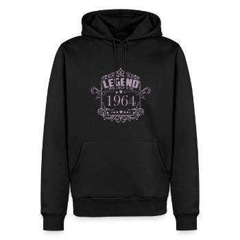 Eine Legende wurde 1964 geboren - Vintage Stil zum - Männer Premium Bio Hoodie - Schwarz - Vorne - Nico (187cm)