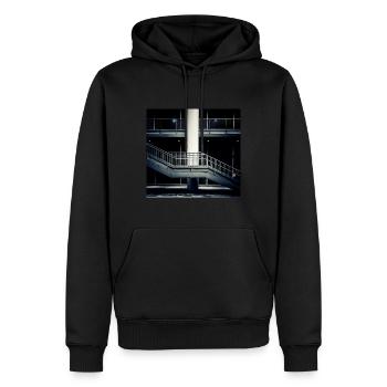 Urban - Men’s Premium Organic Hoodie - black - Front - Nico (187cm)