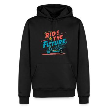 Ride the Future - Stylish E-Scooter Design - Men’s Premium Organic Hoodie - black - Front - Nico (187cm)