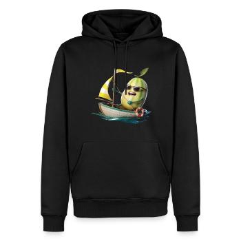 Obst Honigmelone Bootfahren Geschenk - Männer Premium Bio Hoodie - Schwarz - Vorne - Nico (187cm)