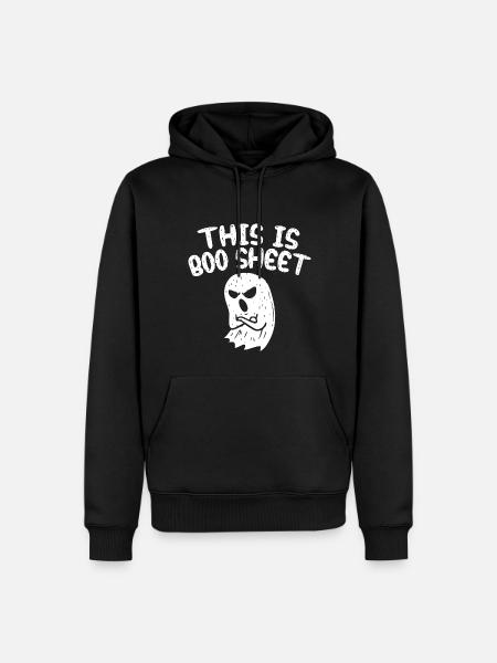 This is Boo Sheet - Men’s Premium Organic Hoodie - black