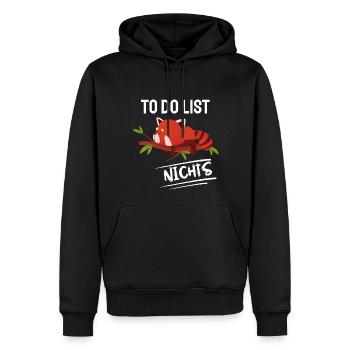 Chinesisches Tier Geschenk Lustiges Roter Panda - Männer Premium Bio Hoodie - Schwarz - Vorne - Nico (187cm)