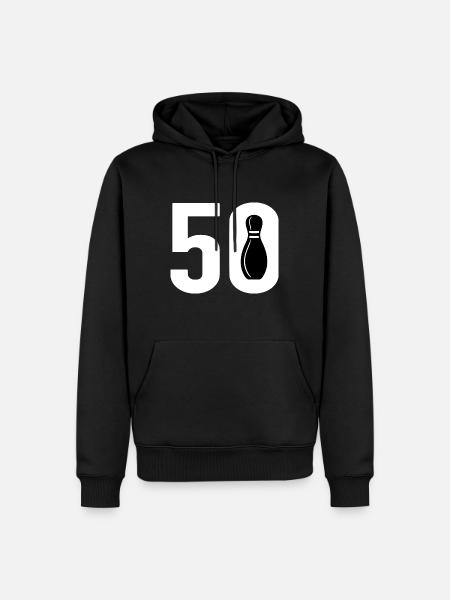 50 Bowling Bowler 50 - Men’s Premium Organic Hoodie - black