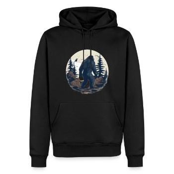 Sasquatch Mythos Geschenk Vintage Natur Bigfoot - Männer Premium Bio Hoodie - Schwarz - Vorne - Nico (187cm)