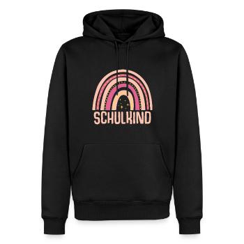Regenbogen Schulkind Schulanfang Mädchen - Männer Premium Bio Hoodie - Schwarz - Vorne - Nico (187cm)