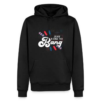 Patriotic Fireworks Party USA Célébration 4 juillet - Sweat à capuche Premium bio Homme - noir - Devant - Nico (187cm)