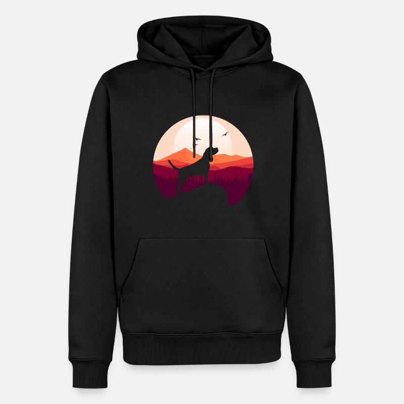 Beagle - Hunde Geschenk - Männer Premium Bio Hoodie - Schwarz