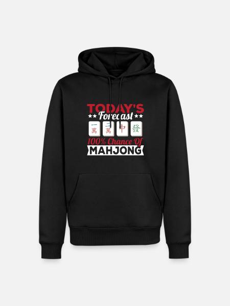 Gift for Mahjong Fans - Men’s Premium Organic Hoodie - black