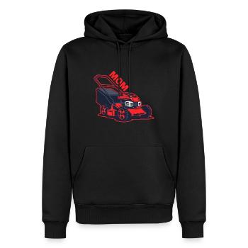 Lawn mower mother mom protects child - Men’s Premium Organic Hoodie - black - Front - Nico (187cm)