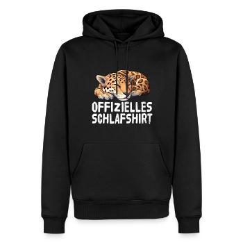 Offizieles Schlafshirt Jaguar - Männer Premium Bio Hoodie - Schwarz - Vorne - Nico (187cm)