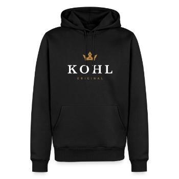 Kohl Original Familienlogo - Männer Premium Bio Hoodie - Schwarz - Vorne - Nico (187cm)