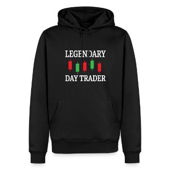 Legendary Day Trader Aktienhandel Börse Optionen - Männer Premium Bio Hoodie - Schwarz - Vorne - Nico (187cm)