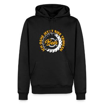Bier trinken Saufen Party Urlaub Feiern Alkohol - Männer Premium Bio Hoodie - Schwarz - Vorne - Nico (187cm)