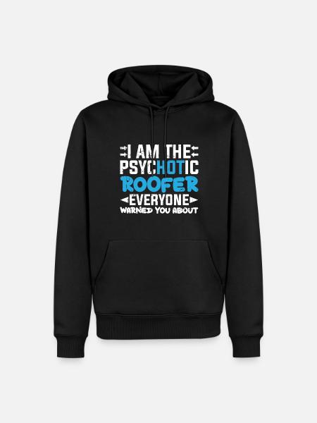 Bauarbeiter Dachdecker Geschenkidee - Männer Premium Bio Hoodie - Schwarz