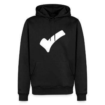 Hook Emoji Sketch Dessin - Sweat à capuche Premium bio Homme - noir - Devant - Nico (187cm)