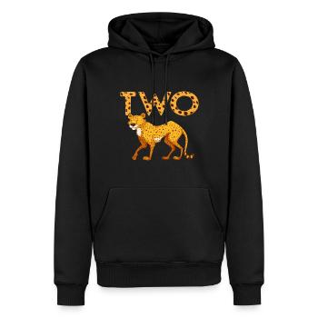 2. Geburtstag Gepard Zoo Safari 2 Jahre alt - Männer Premium Bio Hoodie - Schwarz - Vorne - Nico (187cm)