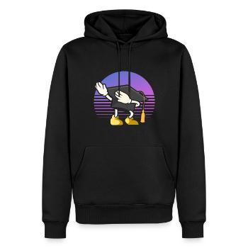 Tupfende Akademikerkappe Graduierung - Männer Premium Bio Hoodie - Schwarz - Vorne - Nico (187cm)