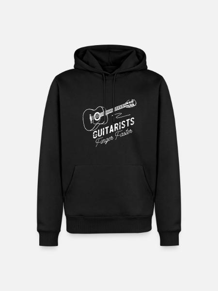 Funny Guitarist Pun Musician - Men’s Premium Organic Hoodie - black