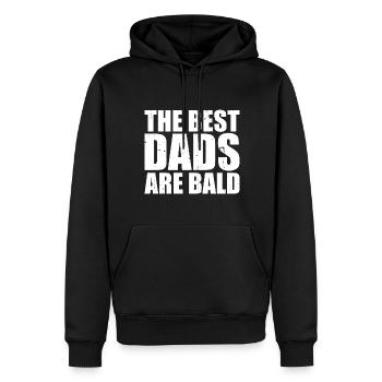 Die besten Väter sind kahl - Männer Premium Bio Hoodie - Schwarz - Vorne - Nico (187cm)