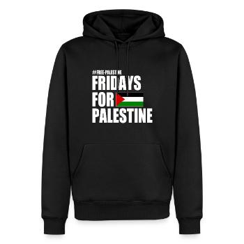 Free palestine fridays for palestine - Männer Premium Bio Hoodie - Schwarz - Vorne - Nico (187cm)