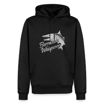 Cadeau pour l’amateur de poissons Barracuda - Sweat à capuche Premium bio Homme - noir - Devant - Nico (187cm)
