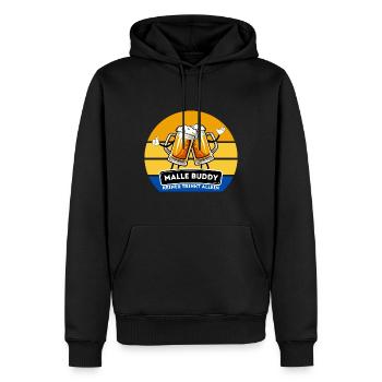 Malle Buddy Shirt - Männer Premium Bio Hoodie - Schwarz - Vorne - Nico (187cm)