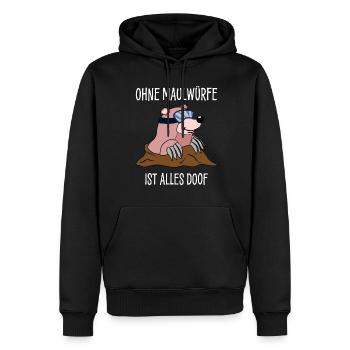Maulwurf Maulwurfshügel Maulwürfe - Männer Premium Bio Hoodie - Schwarz - Vorne - Nico (187cm)