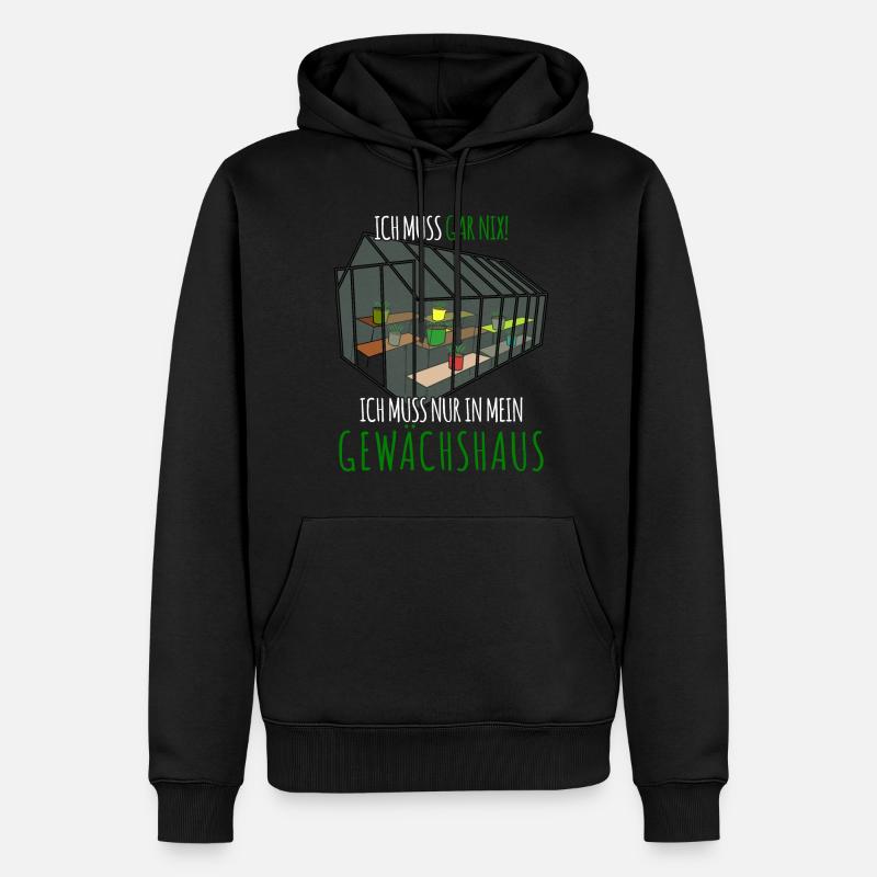 Gewächshaus Galabauer Witz Gärtner - Männer Premium Bio Hoodie - Schwarz