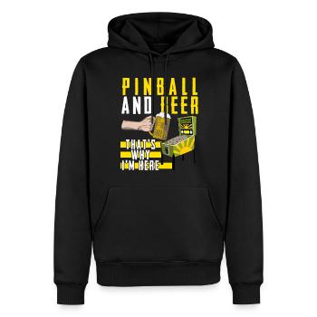 Pinball Pinball Table Pinball Machine - Sweat à capuche Premium bio Homme - noir - Devant - Nico (187cm)