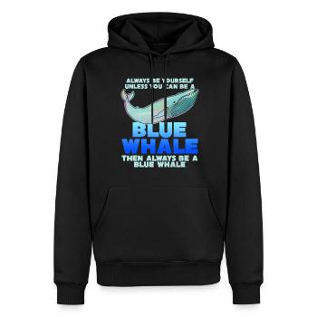 Blauwal Blauwale Spruch Witz Wale Wal - Männer Premium Bio Hoodie - Schwarz - Vorne - Nico (187cm)