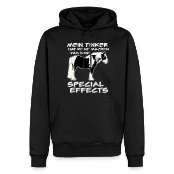 Irish Tinker Reiten Pferd Pferde - Männer Premium Bio Hoodie - Schwarz - Vorne - Nico (187cm)