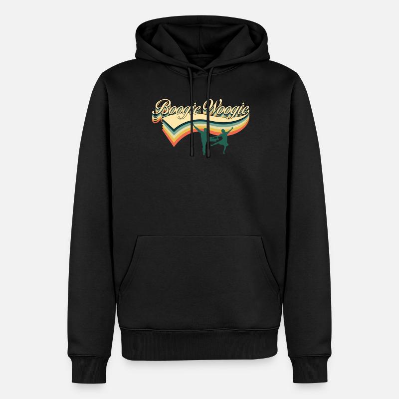 Boogie Woogie Retro Spruch Boogie-Woogie - Männer Premium Bio Hoodie - Schwarz