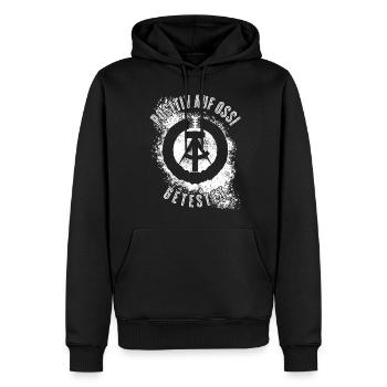 Ostdeutschland Ossi DDR - Männer Premium Bio Hoodie - Schwarz - Vorne - Nico (187cm)