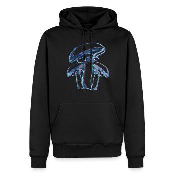 Pilzsammler abstrakte Pilze Pilzsucher - Männer Premium Bio Hoodie - Schwarz - Vorne - Nico (187cm)