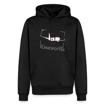 Planespotter Flugzeuge beobachten Geschenk - Männer Premium Bio Hoodie - Schwarz - Vorne - Nico (187cm)