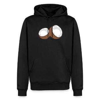 Kokosnuss offen Kokos Kokosnüsse Coconut - Männer Premium Bio Hoodie - Schwarz - Vorne - Nico (187cm)