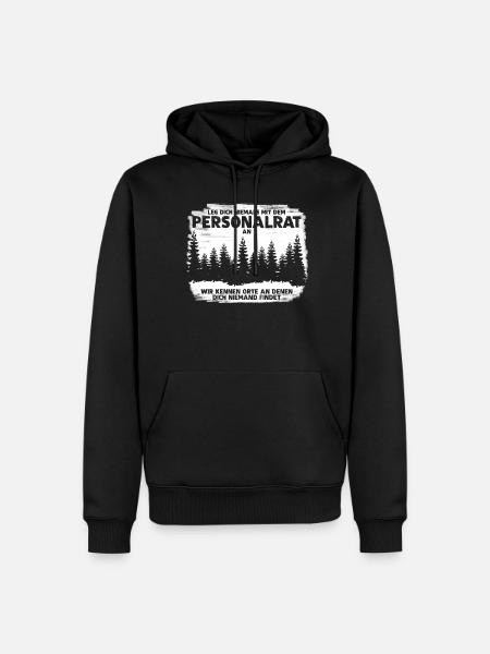 Personalrat lustig Spruch Personalrätin - Männer Premium Bio Hoodie - Schwarz