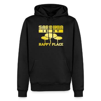 Sardegna Sardegna Alberi Sardegna - Felpa con cappuccio ecologica premium da uomo - nero - Fronte - Nico (187cm)