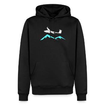 Segelflugzeug Segelflug Segelflieger - Männer Premium Bio Hoodie - Schwarz - Vorne - Nico (187cm)