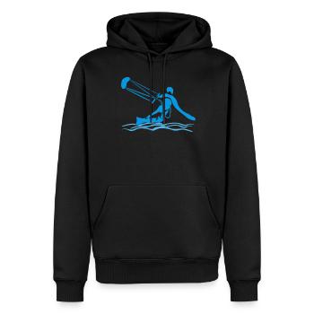 Kiteboarding Kitesurfen Kitesurfer - Männer Premium Bio Hoodie - Schwarz - Vorne - Nico (187cm)