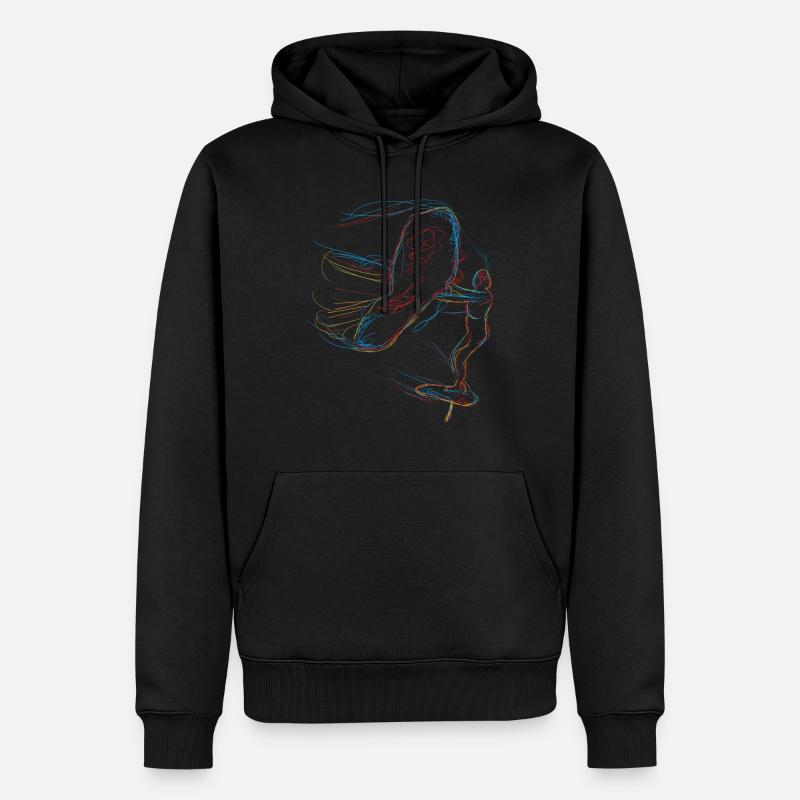 Wing Surf Hydrofoiling Wing Foiling - Männer Premium Bio Hoodie - Schwarz