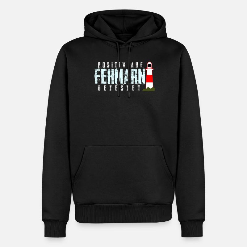 Fehmarn - Männer Premium Bio Hoodie - Schwarz