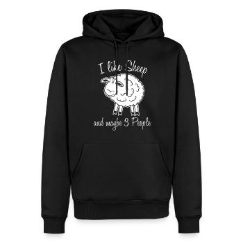 Schäfchen Schafe Schaf - Männer Premium Bio Hoodie - Schwarz - Vorne - Nico (187cm)