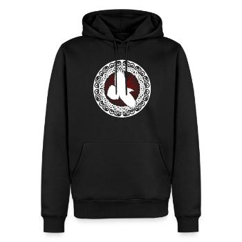 Raven Viking Bijoux Corbeau - Sweat à capuche Premium bio Homme - noir - Devant - Nico (187cm)