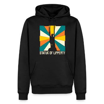Hermannsdenkmal Retro Detmold Lippe - Männer Premium Bio Hoodie - Schwarz - Vorne - Nico (187cm)
