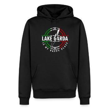 Gardasee Lake Garda Urlaub Lago di Garda - Männer Premium Bio Hoodie - Schwarz - Vorne - Nico (187cm)