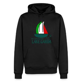 Gardasee Lake Garda Girl Lago di Garda - Männer Premium Bio Hoodie - Schwarz - Vorne - Nico (187cm)