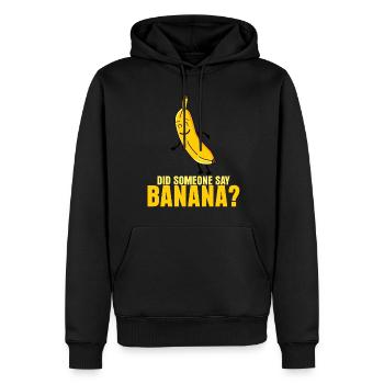 Bananen Banane - Männer Premium Bio Hoodie - Schwarz - Vorne - Nico (187cm)