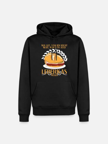 Leberkäse Spruch Fleischkas Leberkas - Männer Premium Bio Hoodie - Schwarz
