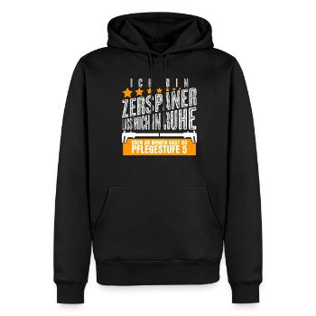 Zerspaner Witz Zerspanungsmechaniker - Männer Premium Bio Hoodie - Schwarz - Vorne - Nico (187cm)